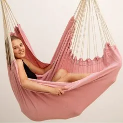 AMANKA Support Hamac Avec Chaise Suspendue XXL Fauteuil De Balancoire 360° Rose - Rosa -AMANKA Soldes Boutique 14812987 5