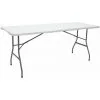 AMANKA Table De Jardin Pliante 180 X 70 Cm 6 Personnes - Table à Manger Blanche - Weiss
