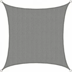 AMANKA Voile D'ombrage UV - 3x3 HDPE Carré Protection Solaire Toile Toiture Balcon Gris - Grau -AMANKA Soldes Boutique 23261465 3