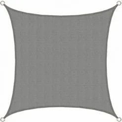AMANKA Voile D'ombrage UV 2x2 HDPE Carré Protection Solaire Toile De Jardin Balcon Gris - Grau -AMANKA Soldes Boutique 23261504 5
