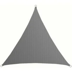 AMANKA Voile D'ombrage UV 3x3x3m HDPE Triangle Protection Solaire Toile De Balcon Gris - Grau