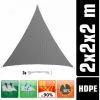 AMANKA Voile D'ombrage UV 2x2x2m HDPE Triangle Protection Solaire Toile Balcon Gris - Grau