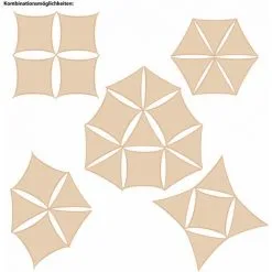 AMANKA Voile D'ombrage UV 2x2x2m HDPE Triangle Protection Solaire Toile Balcon Gris - Grau -AMANKA Soldes Boutique 23261559 5