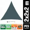AMANKA UPF50+ Voile D'ombrage UV 2x2x2 Polyester Triangle Protection Hydrofuge Gris - Grau