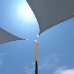 AMANKA UPF50+ Voile D'ombrage UV 2x2x2 Polyester Triangle Protection Hydrofuge Gris - Grau -AMANKA Soldes Boutique 23261646 5