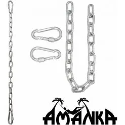 AMANKA 2x50cm Chaîne De Chaise Suspendue 230kg 4 Mousquetons Balançoire Hamac - Silber -AMANKA Soldes Boutique 23728144 4