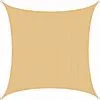 AMANKA Voile D'ombrage UV 4x4 HDPE Carré Protection Solaire Toile Jardin Balcon Beige - Beige
