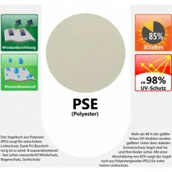 AMANKA UPF50+ Voile D'ombrage UV 3x5 M Polyester Rectangle Protection Toile Hydrofuge - Beige -AMANKA Soldes Boutique 23974420 4