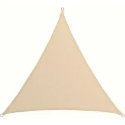 AMANKA Voile D'ombrage UV 2x2x2 HDPE Triangle Protection Solaire Balcon Beige - Beige