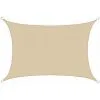 AMANKA Voile D'ombrage UV 3x5 M HDPE Rectangulaire Protection Solaire Balcon Beige - Beige