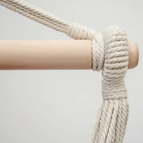 AMANKA Chaise Suspendue Avec 2 Coussins Réversibles Balançoire D'extérieur Pour Balcon - Bunt 5 AMANKA Chaise Suspendue Avec 2 Coussins Réversibles Balançoire D'extérieur Pour Balcon - Bunt – Image 5