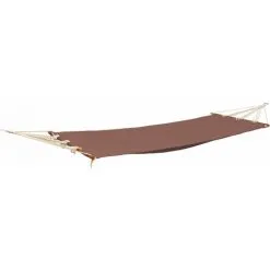 AMANKA Hamac D'Extérieur Avec Barre 190x80 Hamac De Jardin Jusqu'à 100kg Coton Marron - Braun
