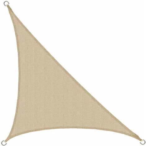 AMANKA Voile D'ombrage UV 2,5x2,5x3,5 HDPE Triangle Protection Solaire Toile Ivoire - Beige 2 AMANKA Voile D'ombrage UV 2,5x2,5x3,5 HDPE Triangle Protection Solaire Toile Ivoire - Beige – Image 2