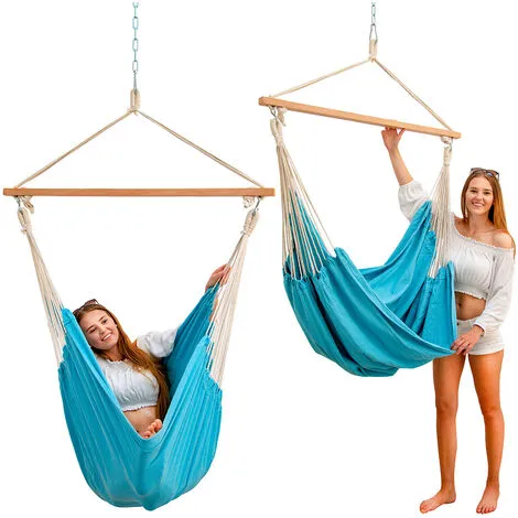 AMANKA Siège Suspendu HMG-80 Bleu Pacifique - Türkis 5 AMANKA Siège Suspendu HMG-80 Bleu Pacifique - Türkis – Image 5