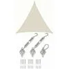 AMANKA 3x3x3 Voile D'Ombrage Triangulaire Étanche - Toile De Jardin Avec Fixation Inox - Beige