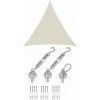 AMANKA 7x7x7 Voile D'Ombrage Triangulaire Étanche - Toile De Jardin Avec Fixation Inox - Beige