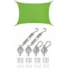 AMANKA 2x3 Voile D'Ombrage Rectangulaire Étanche - Toile De Jardin Avec Fixation Inox - Grün